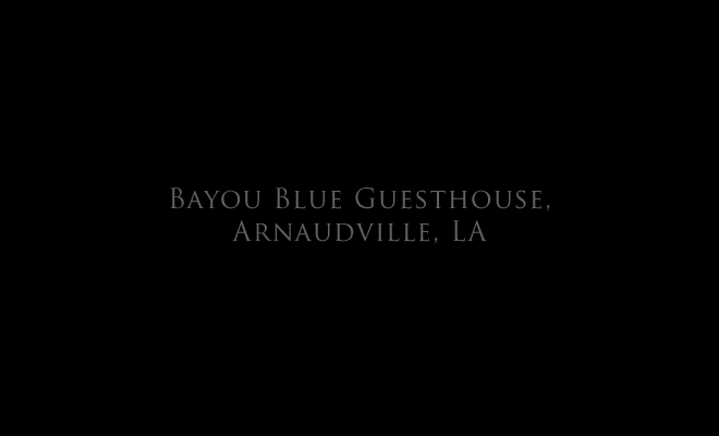 Bayou Blue Guesthouse, Arnaudville, LA title page, and link to: installation: Bayou Blue1